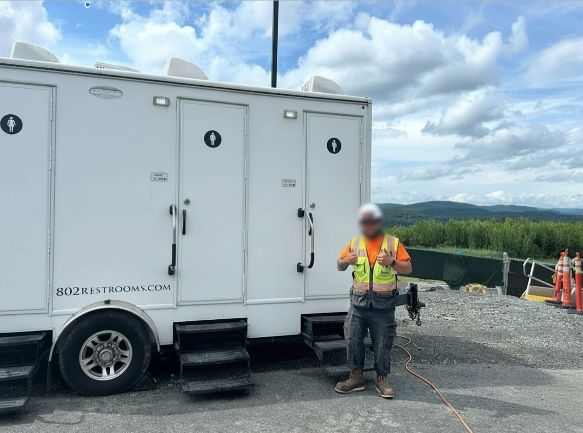 802 Restrooms governmant portable porta potty rentals
