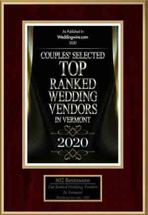 Wedding vendor 802 Restrooms  top ranked 2020 Award
